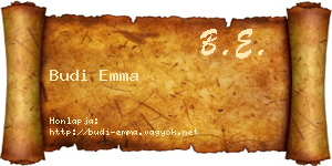 Budi Emma névjegykártya